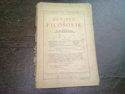 REVISTA DE FILOSOFIE NR.3/1929 foto