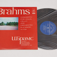 Brahms - Concerto for Violin Cello and Orchestra - disc vinil LP NOU editie URSS