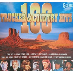 CD 5XCD # -EDITIE CARTONATA- Various &lrm;&ndash; 100 Trucker &amp; Country Hits - CD 314.069- (VG++)