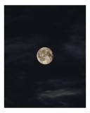 Tablou Canvas, "Luna plină &icirc;n noaptea ad&acirc;ncă", Lună, Noapte, &Icirc;ntuneric, Cer, Mister, Lumină, Liniște, 26 x 39 cm, CMCLASS