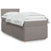 VidaXL Pat box spring cu saltea, gri taupe, 80x200 cm, textil 3286504