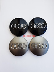 Capace jante aliaj Audi diametru 60 mm set 4 bucati cod 4B0 601 170 gri negre foto