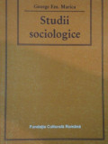 STUDII SOCIOLOGICE de GEROGE EM. MARICA, CLUJ 1997