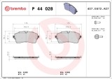 BREMBO P 44 028 PRIME LINE set placute frana,frana disc