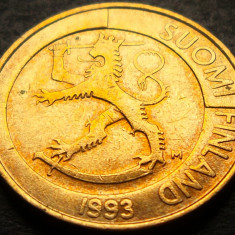 Moneda 1 MARKKA - FINLANDA, anul 1993 * cod 3975