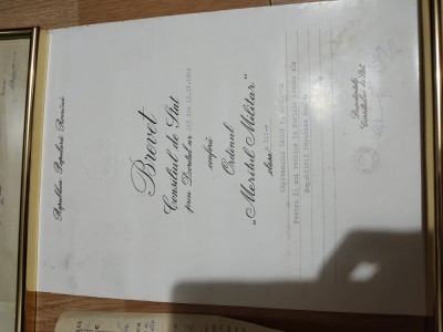 BREVET Meritul Muncii Semnat . foto