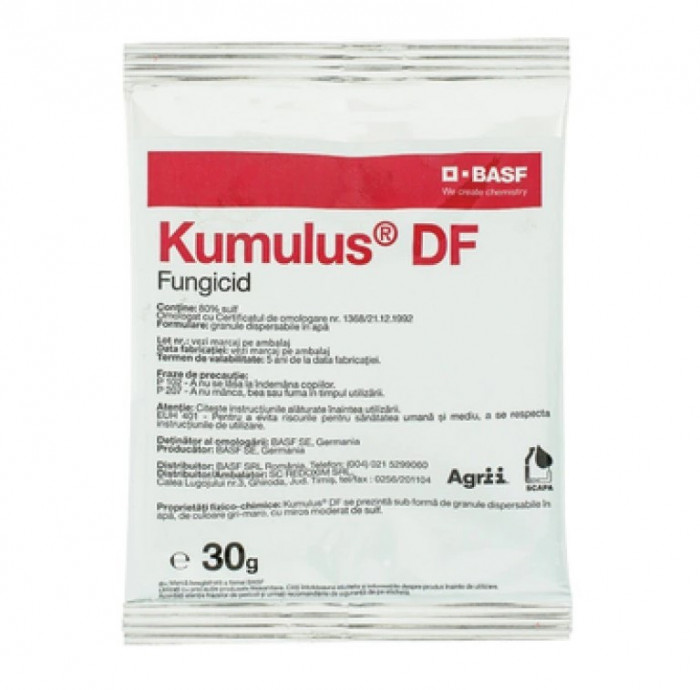 Fungicid KUMULUS DF - 30 g, Basf, Mar, Vita de vie, Castraveti, Contact