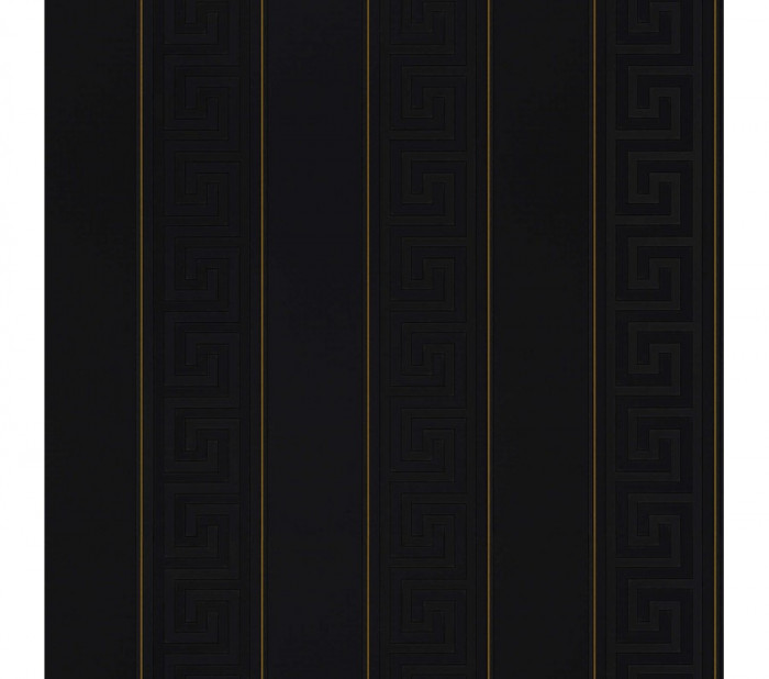 Tapet lux, model grecesc, negru, auriu, living, dormitor, elegant, Versace V, 93524-4
