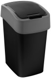 K&ocirc;&scaron; Curver&reg; PACIFIC FLIP BIN 9 lit., 23.5x18.9x35 cm, čierno/&scaron;ed&yacute;, na odpad