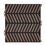 Panou acustic de perete Deco XII cu aspect de nuc, 60x60x1,8 cm