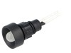 Lampă control LED Albă 230V AC POLAM-ELTA, &Oslash;13mm Montaj, Concav, LED 10mm, IP40, Carcasă Plastic Neagră