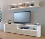 Cumpara ieftin Ansamblu Comoda TV Arya Alb-Cordoba