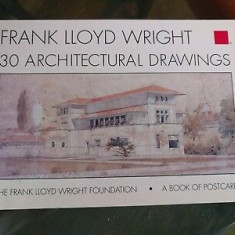 30 ARCHITECTURAL DRAWINGS - FRANK LLOYD WRIGHT (CARTE CU 30 CARTI POSTALE)