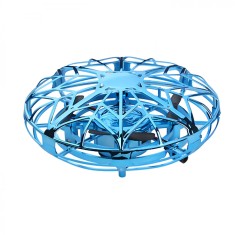 Mini drona cu senzori inflarosu, rotire 360 grade, control prin gesturi, Albastra, Urban Trends &reg;