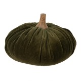 Cumpara ieftin Dovleac decorativ lemn natur textil verde BG 20x14 cm