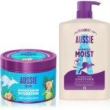 Aussie SOS &amp; Miracle Moist set pentru păr uscat și deteriorat