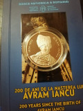 BNR - 1 LEU 2024 . 200 DE ANI DE LA NASTEREA LUI AVRAM IANCU . PROOF ., Tombac