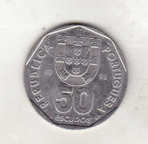 bnk mnd Portugalia 50 escudos 1991