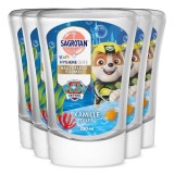 Set 5 x Rezerva sapun lichid antibacterian Sagrotan Kids No Touch cu Musetel pentru dozatorul automat cu senzor, 250 ml - compatibil cu Dettol