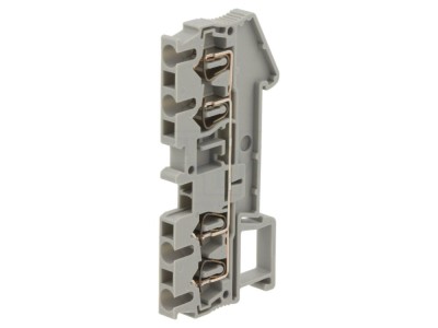 Conector șine gri, 4 borne, TS35 foto