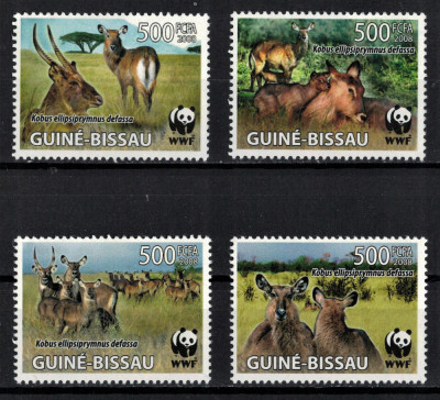 GUINEEA-BISSAU 2010 - Fauna WWf, Antilope /serie completa MNH foto