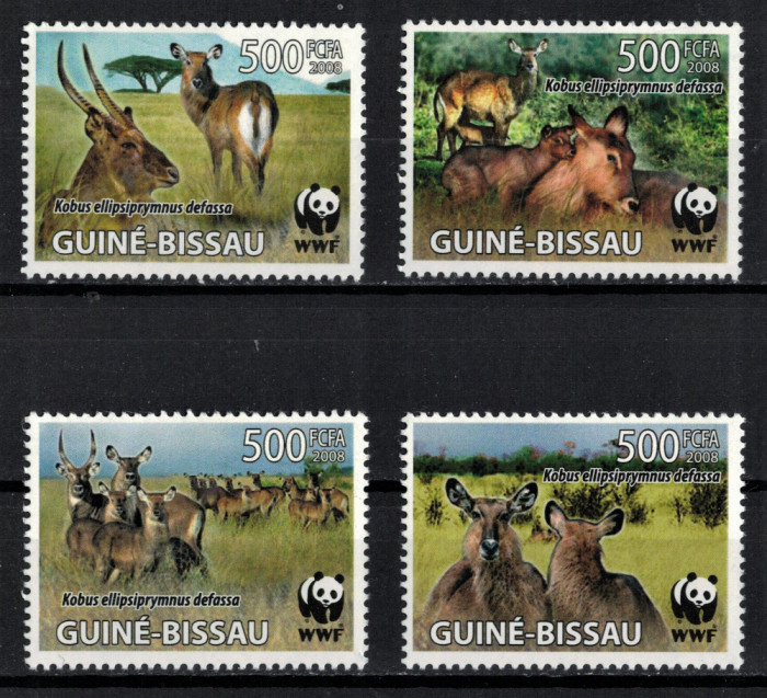 GUINEEA-BISSAU 2010 - Fauna WWf, Antilope /serie completa MNH