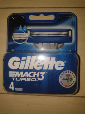 Rezerve Gillette Mach3 Turbo set de 4 bucati nou foto