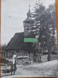 Fotografie interbelica mare; Biserica veche din satul Coltirea, jud. Satu Mare
