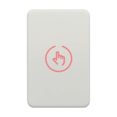 Buton de iesire Touch, plastic alb, montaj aparent, 12-24 Vcc, NO-NC-COM, LED, 86 x 55 mm CSB-86-P1