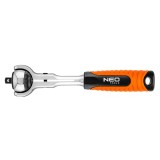 Clichet 1/4 inch cu cap pivotant 360&deg; si mecanism 72 dinti NEO TOOLS