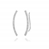 Cumpara ieftin Cercei ear cuffs argint 925, JW676, model elegant, placat cu rodiu, DELIS