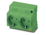 Conector Alimentare AC 16A 3 pini Soclu Mamă Șină DIN PHOENIX CONTACT 0804050