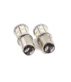 Set becuri LED auto de frana 12V P21/5W BA15D dublu filament 20x5730SMD alb 500lm CARGUARD 2buc