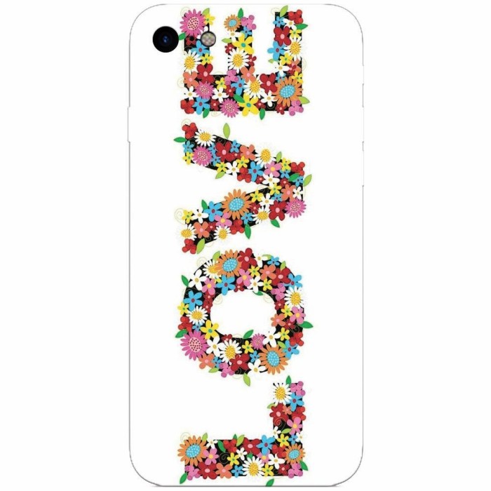 Husa silicon pentru Apple Iphone 6 Plus, Love Made By Flowers