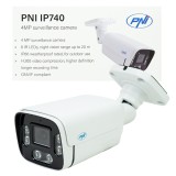 Camera supraveghere video PNI IP740 4MP, 6 LED-uri IR, IP66, alb