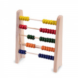 Abac de lemn cu bile colorate pentru explorarea numerelor