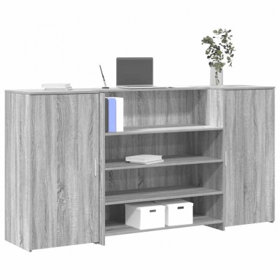 vidaXL Birou de recepție Gri Sonoma 200x50x103,5 cm Lemn prelucrat 3324183 foto