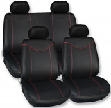 Set huse scaune auto Streetwize Racing Style Red, 11 piese, set fata + spate