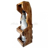 Suport din lemn, handmade, pentru o sticla de vin - cod aac0271