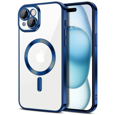 Husa pentru iPhone 16 - Techsuit Luxury Crystal MagSafe - Deep Blue foto