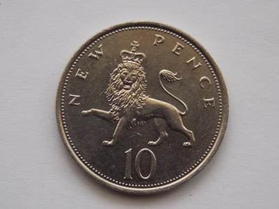 10 NEW PENCE 1973 GBR-XF foto