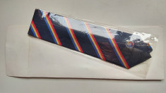 cravata Federatia Romana De Fotbal colectie microbist suporter tricolor Romania foto