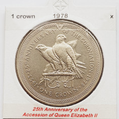 1879 Insula Man 1 crown 1978 Elizabeth II (Silver Jubilee) km 43