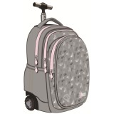 Cumpara ieftin Ghiozdan Troler ST.Right, colectia Silver Butterflies, TB01, roti silicon, 44x32x25 cm