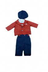 Costum botez 5 piese pentru baieti Baby Colibra 7892062, Multicolor foto