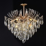 Candelabru Cristal CC9313/12FGD, 12x E14, Diametru 49cm, Auriu ModernLight Concept