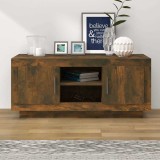 VidaXL Comodă TV, stejar fumuriu, 102x35x45 cm, lemn prelucrat