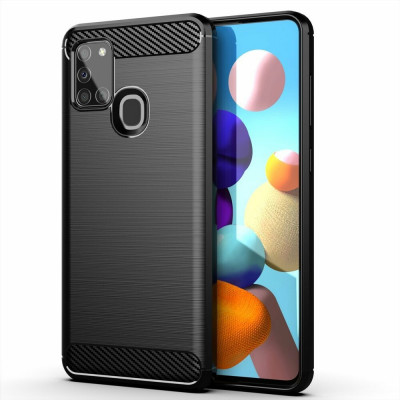 Husa silicon Samsung Galaxy A21s - Negru foto
