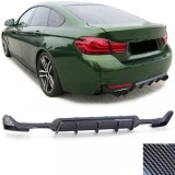 Difuzor posterior din carbon pentru performanta, cu teava dubla stanga+dreapta, potrivit pentru BMW Seria 4 F32 F33 F36 Performance AutoTuning
