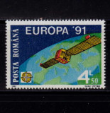 RO 1991 LP1252 &quot;Europa CEPT spatiu -satelitul Eutelsat I&quot; , serie , MNH